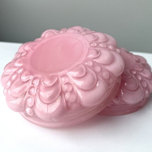 Consolidated Glass Art Deco Berry Bowls 4 1/4" Cased Glossy Pink Set of 2 - Picture 1 of 12